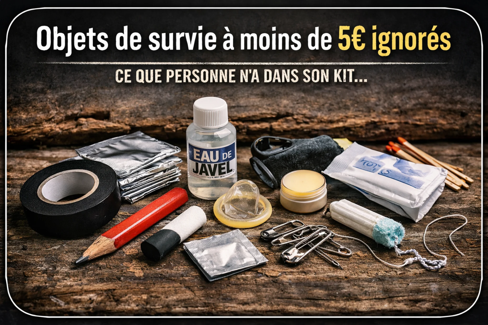 objets de survie pas chers et multi-usages