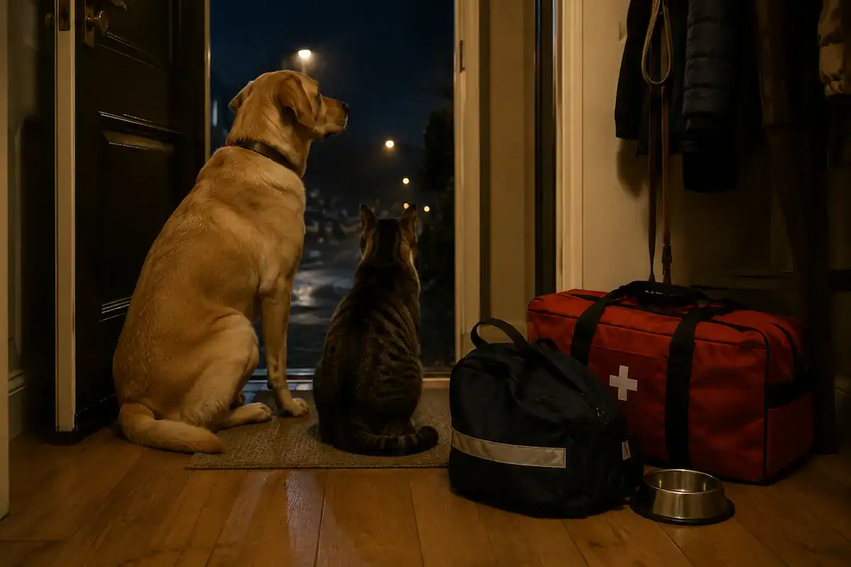 Le problème des trois premières minutes quand il faut partir avec un animal